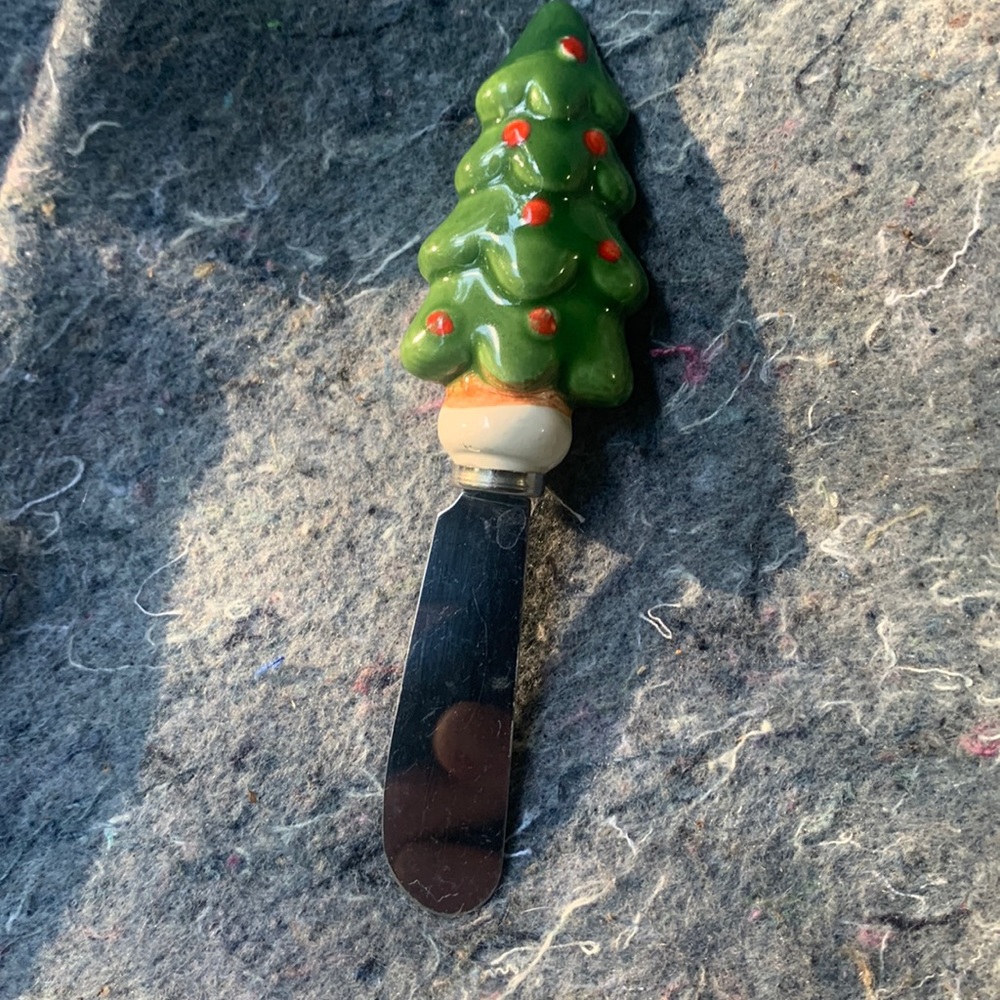 Vintage Christmas Tree Butter Knife